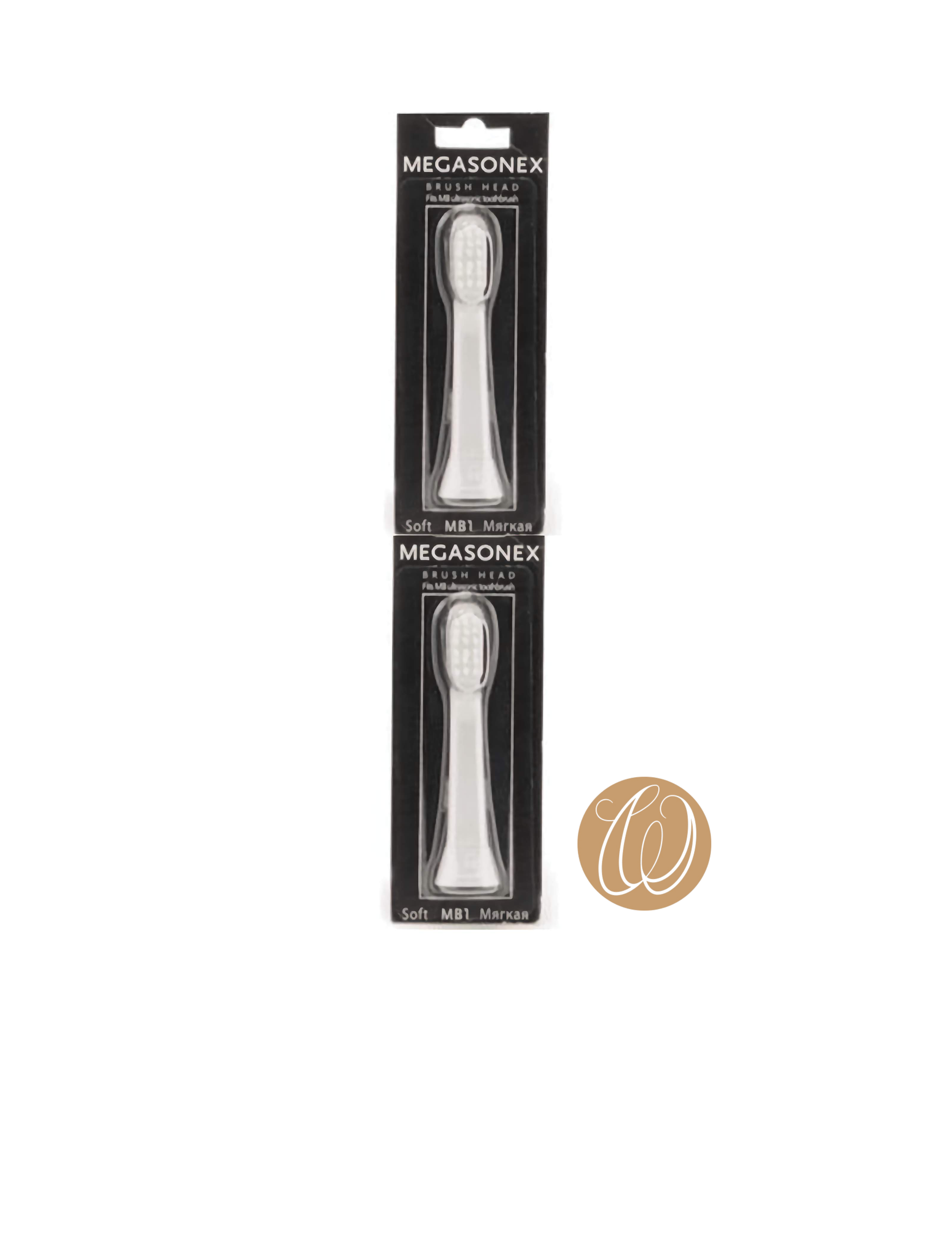 Megasonex Ersatzbürstenkopf soft gezackt Doppelpack